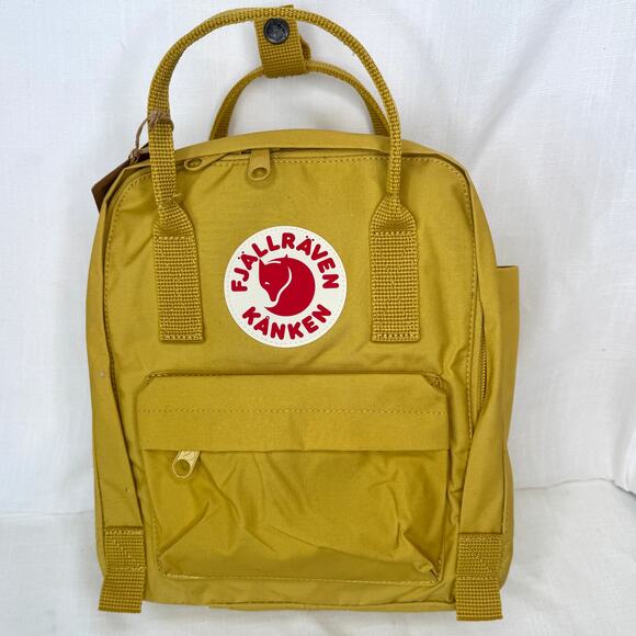 Kanken Mini Backpack, Fjall Raven, 23561, 135 Kantarell, Yellow Mustard color - Picture 1 of 7